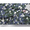 thumbnail image 2 of Soimoi Modal Satin Fabric Two Tone With White Camouflage Printed Fabric 1 Yard 42 Inch Wide, 2 of 3