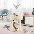 thumbnail image 2 of Infans Cat Tower Cat Activity Tree w/ Plush Perch & Scratching Posts Beige, 2 of 7