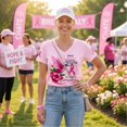 thumbnail image 4 of Mfakffe Breast Cancer Shirts for Women October Breast Cancer Awareness V Neck Short Sleeve Tee for Breast Cancer Support & Daily Casual Wear, 4 of 4