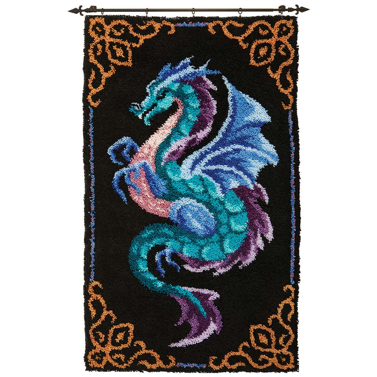 Herrschners® Sky Dragon Kit & Hanger Set of 2 Latch Hook Kit Walmart