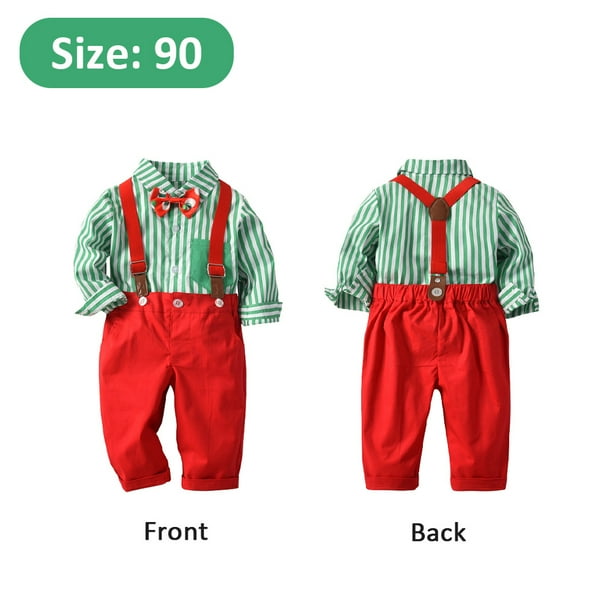 Ropa de bebe nino Trajes para ninos Traje de pajarita estampado a rayas para ninos