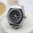 thumbnail image 3 of harmtty Couple Watch High Elastic Adjustable Alloy Fashionable Finger Ring Watch for Men,#4, 3 of 8