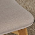 thumbnail image 4 of Noble House Abigail Indoor Mid Century Modern Fabric Dining Chairs, Light Beige, 4 of 7