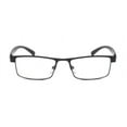 thumbnail image 4 of 6 Packs Mens Rectangular Classic Metal Frame Reading Glasses Black Spring Hinge Readers +2.50, 4 of 6