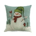 thumbnail image 2 of Christmas Pillow Covers 18x18 Inch Snowman Deer Green and red Throw Pillow Covers Farmhouse Xmas Winter Pillowcase Home Decor Living Room House Decorative Cushion Case for Sofa Couch, 2 of 5