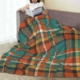 thumbnail image 6 of Pofeuu colorful plaid Print Ultra-Soft Micro Fleece Blanket,for Bed Or Sofa,All Season Throw Blankets Flannel Blanket-80"x60", 6 of 7