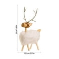 thumbnail image 3 of Wooden Reindeer Figurines for Christmas Decor Gold Tabletop Reindeer Statues Small Decorative Deer Figurines for Indoor Christmas Tabletop Mantle Decorations, 3 of 6