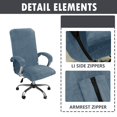 thumbnail image 4 of Funda elástica para silla giratoria de oficina, gruesa y con forro polar Silver Fox, para todo tipo de personas (talla L, incluye guantes), 4 of 4