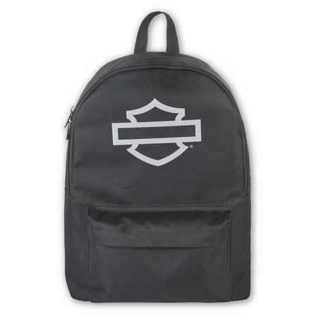 Harley-Davidson Bar & Shield Graphic Backpack w/ Adjustable Straps - Black/Gray, Harley Davidson