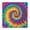 Rainbow Tie Dye-2, variant on Rainbow Tie Dye Mandala Pattern Square Fitted Tablecloth with Elastic Edge,Square Table Cover,Washable Elastic Table Cover for Home Kitchen Party Decor 34"x34"