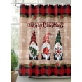 thumbnail image 2 of Christmas Gnomes Shower Curtain Set, Waterproof Shower Curtains for Bathroom, Red Black Plaid Xmas Snowflake Wooden Washable Fabric Cloth Bath Curtain for Bathtub Decoration with Hooks 72x78 Inches, 2 of 6