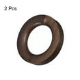 thumbnail image 3 of Unique Bargains 2Pack 4 Inch Wooden Rings Ring Hanger Closet Circle for Shop Scarf Pants, Brown, 3 of 4