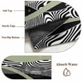 thumbnail image 6 of Round Area Rug 4 Ft, Sage Green Black Stripes Washable Non-Slip Circle Carpet for Living Room/Bedroom, Grey Abstract Gradient Striped Low-Profile Crawling Mats Collection Rugs for Indoor, 6 of 7