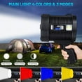 thumbnail image 5 of Spotlight Flashlight Outdoor, 900,000 Lumen Brightest Rechargeable Spotlight with Solar Panels &amp; 6 Modes, Powerful LED Spotlights 30H Long Runtime, Large Handheld Spot Light for Boating Hunting, 5 of 8