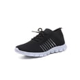 thumbnail image 3 of DYMADE Women's Lightweight Lace Up Breathable Mesh Flat Knit Sneaker Shoes, 3 of 5