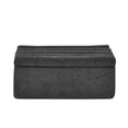 thumbnail image 2 of Tufted Storage Ottoman, Upholstered Footstool with Lift Top, Square Storage Bench for Living Room Bedroom (Black), 2 of 7