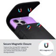 thumbnail image 4 of Funda para teléfono ACCKUO M-Cuero Negro con clip metálico, 4 of 8