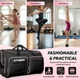 thumbnail image 3 of Fegat Dance Bag with Garment Rack - 28"Collapsible Rolling Competition Dance Duffle Bag Lightweight Costume Wheeled Suitcase for Dancers Shows Livestreamer Athletes, 3 of 11