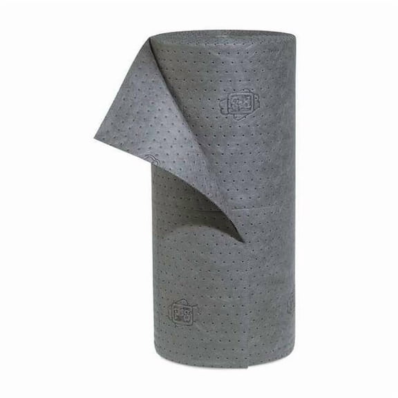 Pig Sorbent Roll, 31 gal, 30 in x 150 ft, Universal, Gray, Polypropylene MAT153
