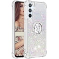 thumbnail image 3 of Glitter Clear Sparkly Bling Case for Samsung Galaxy A54 5G for Women Girls, Flowing Liquid Quicksand Cover with Diamond Ring Holder Case for Samsung Galaxy A54 5G  Colorful, 3 of 14