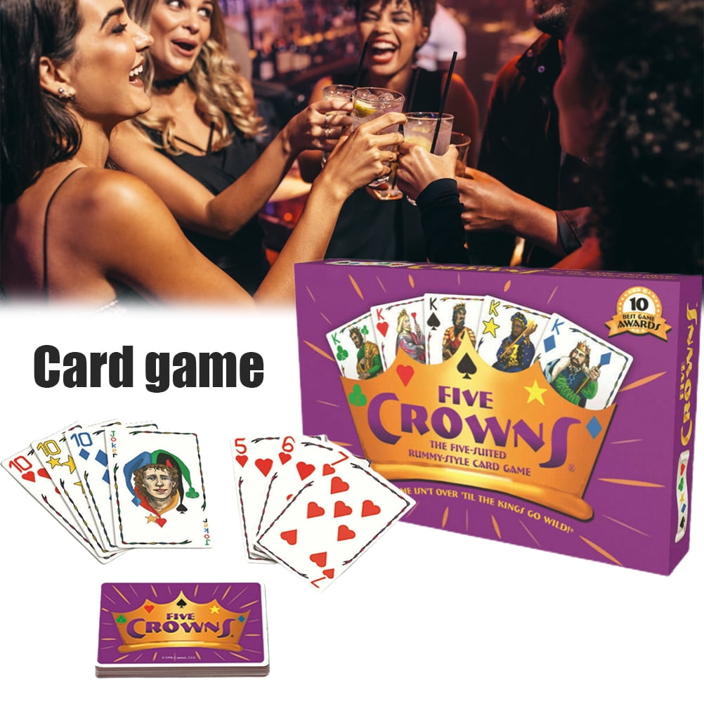 1 Set Five Crowns Card Game Classic Original Family Party Rummy Card Game Poker 