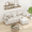 Beige Linen L-Shaped Sofa, variant on Sectional Sleeper Sofa L shaped Charging Couch with Usb Storage Chaise Reversible Pull Out Bed for Small Space,Beige