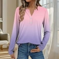 thumbnail image 2 of T-Shirt à Manches Longues pour Femmes Femmes Liquidation Femmes Chemises Mixtes Femmes Mode Décontractée Hauts à Boutons à Manches Longues Chemises Blouses Hauts, 2 of 6