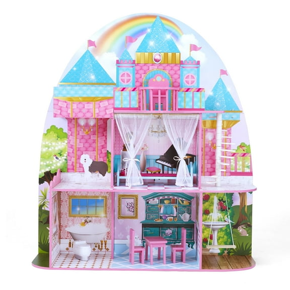Olivia's Little World Princess Castle Wooden Dollhouse