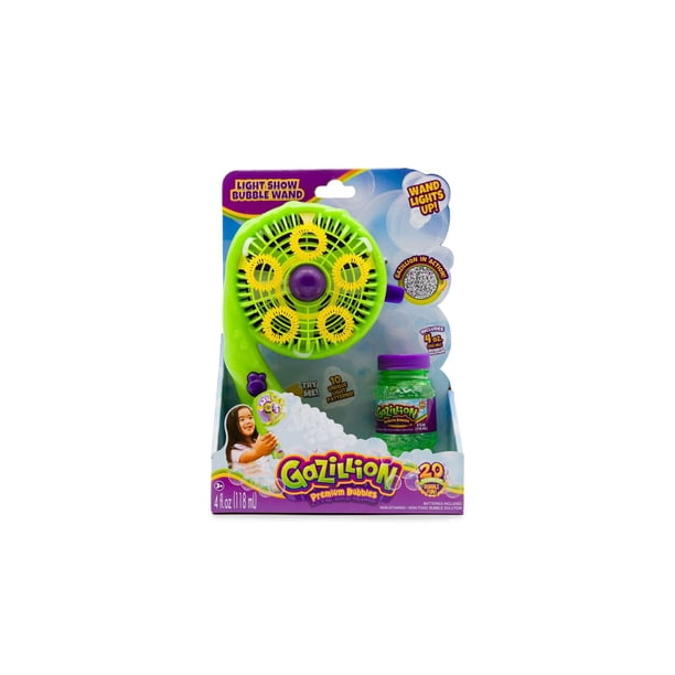 Gazillion Bubbles Light Show Bubble Wand – Light-Up Bubble Maker