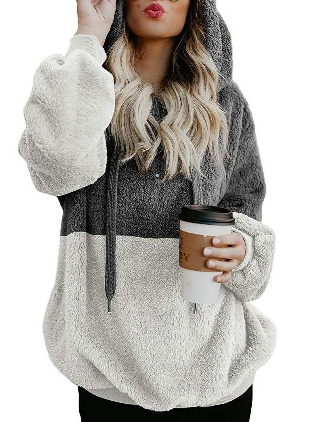 fuzzy sweater zip up