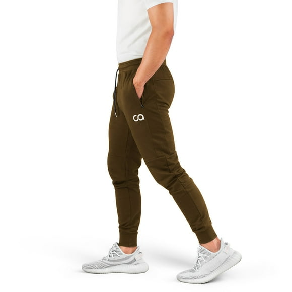 Contour Athletics Pantalons de Jogging pour Hommes Cruise Sweatpants pour Hommes avec Poches à Glissière Ca1003-Xlo Olive