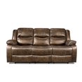 thumbnail image 1 of Topline Home Furnishing Polished Brown Power Sofa, 1 of 2