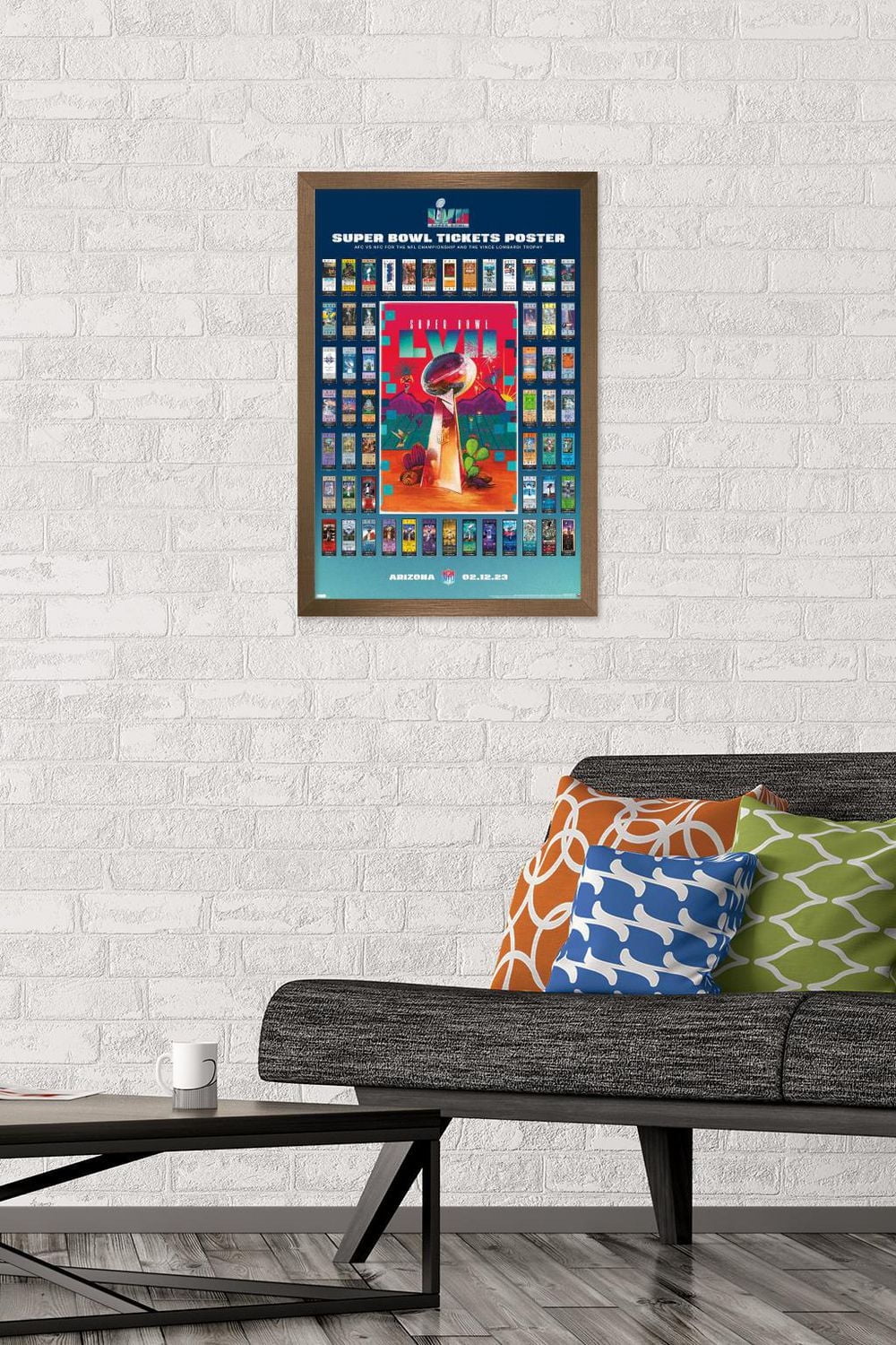 NFL League - Super Bowl LVII Ticket Collage Wall Poster, 22.375" x 34"