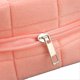 thumbnail image 3 of Women Makeup Storage Bag Large Capacity Soft Plush Zipper Closure Checkered Cosmetic Bag Pink, 3 of 5