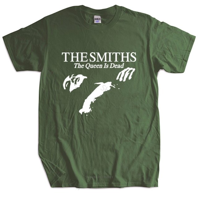 Camiseta de algodón para hombre Tops de verano The Smiths "The Queen Is Deadquot; - Camiseta, 1980's Indie, Morrissey Bigger Size Homme Camiseta negra Tan Jianjun unisex