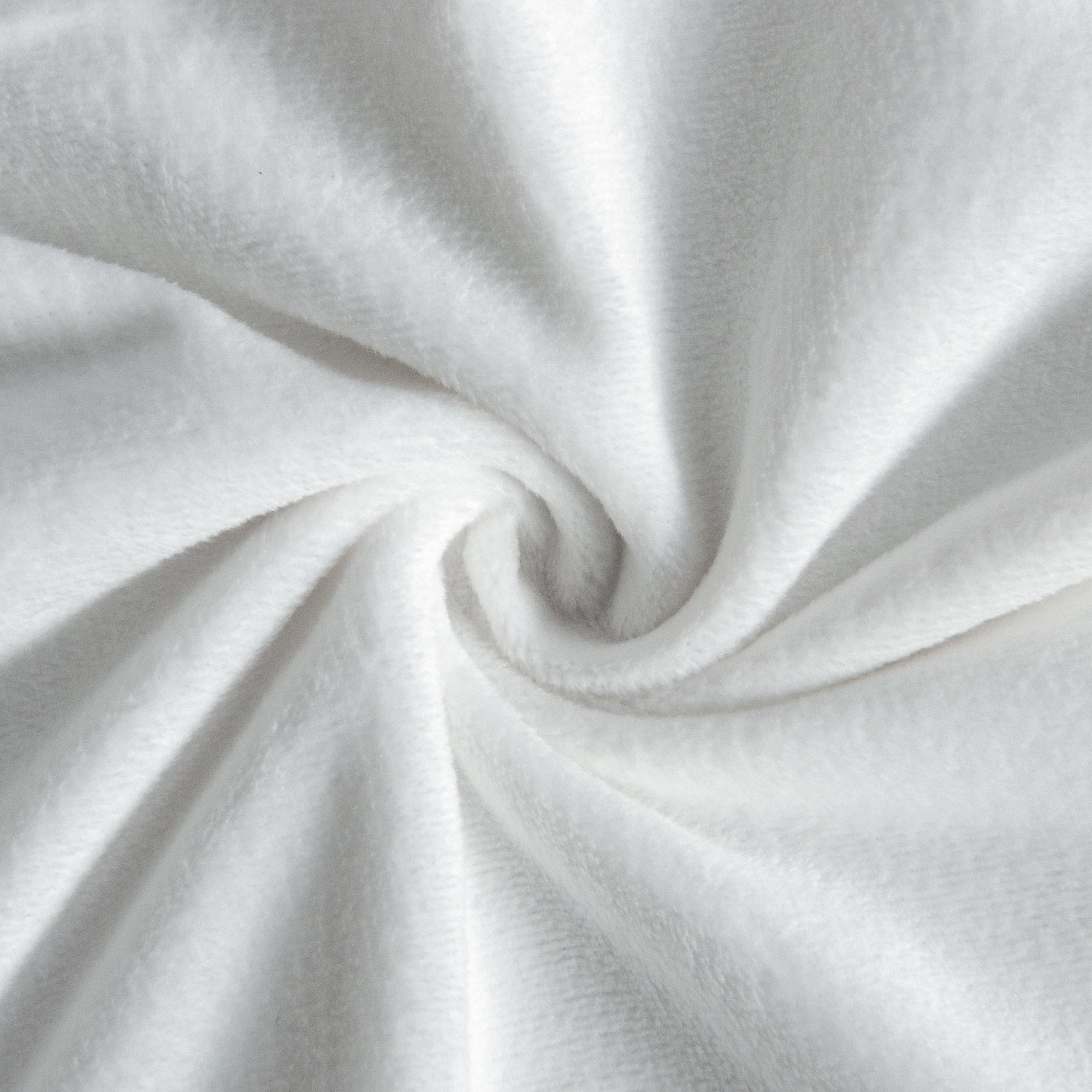 Flxxie Ultra Soft Velvet 3 Pieces Duvet Cover Set with Pillow Shams, Twin, White