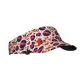 thumbnail image 2 of Yiaed rock Skull record heart Print Sport Sun Visor Hats Adjustable Empty Top Baseball Cap Cotton Ball Caps for Women and Men, 2 of 5