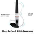 thumbnail image 4 of Yescom 4/4 Electric Violin Full Size Wood Silent Fiddle Musical Instrument Fittings Headphone White, 4 of 11