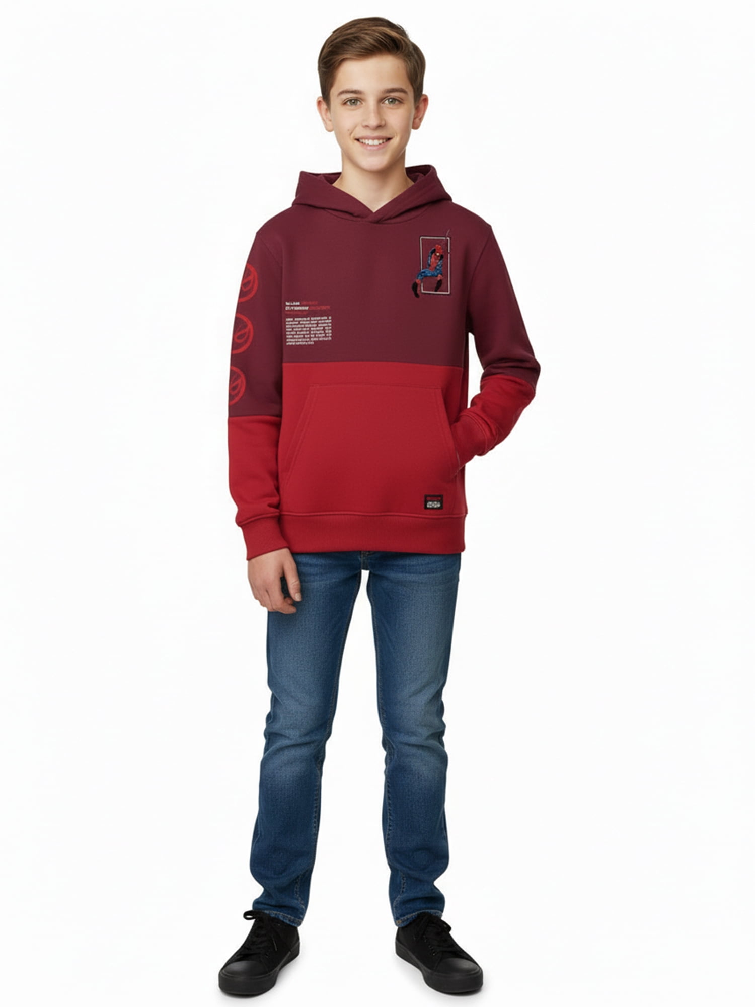 Spider-Man, Boys' & Big Boys' Colorblock Graphic Hoodie, Sizes 4-18