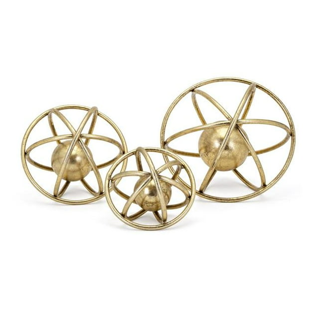 IMAX 64511-3 Galaxy Décor Boules&44; Or - Lot de 3