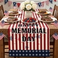 thumbnail image 1 of Uklsqma Independence Day Patriotic Table Runner, Multicolor Linen Table Linen Decor, 183 x 33 cm, for Dining Table Home Party Decoration, 1 of 6