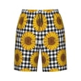 thumbnail image 7 of Disketp Men's Swim Trunks Hawaiian Breathable Surf Beach Swimsuits Mesh Lining Beach Shorts with Pockets-Sunflowers, 7 of 7
