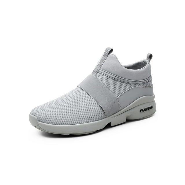 MAWCLOS Espadrilles pour Hommes à Tige Basse, Bout Rond, Doublées Chaudes, Espadrilles Décontractées Plates, Chaussures de Marche Sport, Gris 11