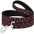 thumbnail image 1 of buckle-down pet leash - argyle black gray red - 4 feet long - 1 2" wide, 1 of 1