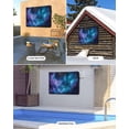 thumbnail image 2 of Outdoor TV Cover 52 to 55 Inch Weatherproof, Blue Purple Galaxy Waterproof TV Screen Protector for Outside Decor with Zipper and Pocket 52"L x 30"H , Universe Space, 2 of 7