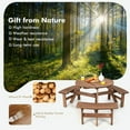 thumbnail image 6 of GVN Picnic Tables for Backyard,6 Person Wooden Picnic Table Set with Bench and Umbrella Hold, 6 of 10