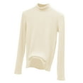 thumbnail image 4 of LUOGENLI Chandails pour Femmes Hauts à Manches Longues Chandail Tricoté d'Hiver Chandail Doux et Chaud Col Roulé Haut à Manches Longues Coupe Ajustée Blouse pour Tenue Décontractée Beige Taille TG, 4 of 4