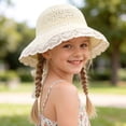 thumbnail image 2 of Winter Fall Spring Summer Sun Protection Wide Brim Hat Childrens Woolen Hat Cowboy Hat Head Accessory Solid Color Top Hat Wide Brimmed Hat Jogging Outdoor Activity,6-24 Months, 2 of 6