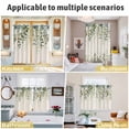 thumbnail image 5 of Sage Green Kitchen Curtains Window Panels, Eucalyptus Leaves Insulated Window Treatment Curtain, Grommet Curtains for Bedroom/Living Room/Bathroom, 2 Piece 52"Wx63"L, 5 of 8