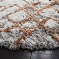 thumbnail image 3 of SAFAVIEH Horizon Milica Abstract Shag Area Rug, Ivory/Rust, 6'7" x 6'7" Round, 3 of 8